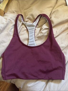 Jolyn Clothing Plum Racerback Sports Bra